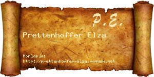 Prettenhoffer Elza névjegykártya